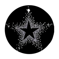 Sparkling Bling Star Cluster Ceramic Ornament (round)