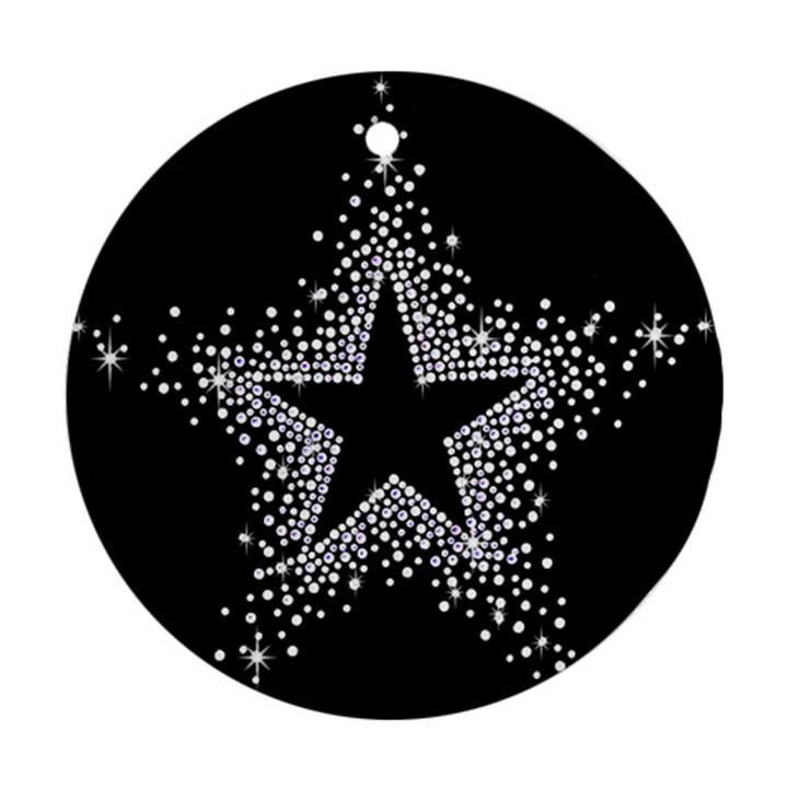 Sparkling Bling Star Cluster Ceramic Ornament (Round)