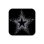 Sparkling Bling Star Cluster 4 Pack Rubber Drinks Coaster (Square) Front