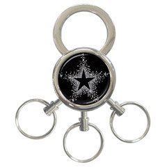 Sparkling Bling Star Cluster 3-ring Key Chain