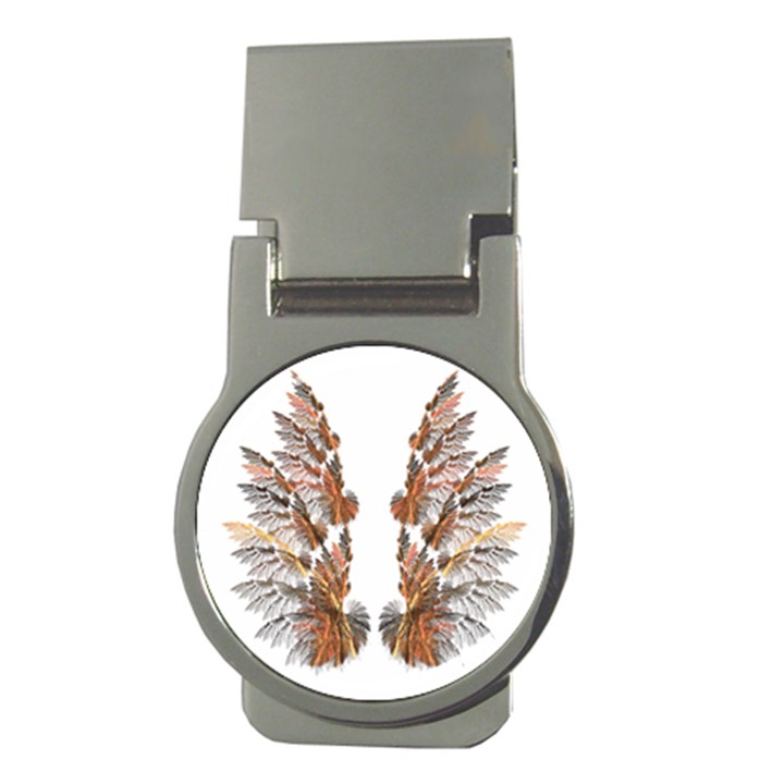 Brown Feather wing Money Clip (Round)