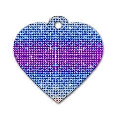 Rainbow Of Colors, Bling And Glitter Single-sided Dog Tag (heart)