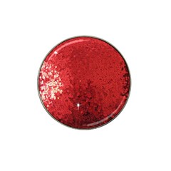 Sequin And Glitter Red Bling 10 Pack Golf Ball Marker (for Hat Clip)