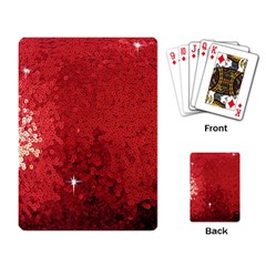 Sequin And Glitter Red Bling Standard Playing Cards