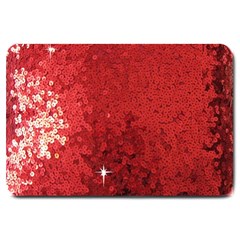 Sequin And Glitter Red Bling Large Door Mat