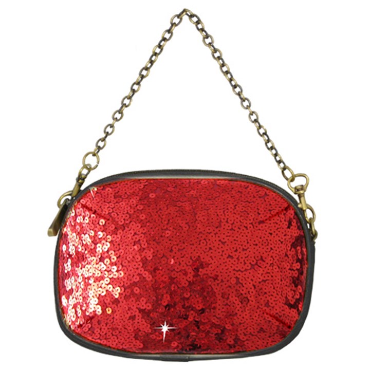 Sequin and Glitter Red Bling Twin-sided Evening Purse