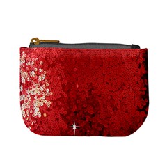 Sequin And Glitter Red Bling Coin Change Purse