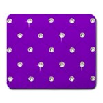 Royal Purple and Silver Bead Bling Large Mouse Pad (Rectangle)