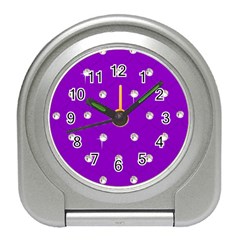 Royal Purple And Silver Bead Bling Desk Alarm Clock by artattack4all