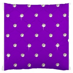 Royal Purple And Silver Bead Bling Large Cushion Case (two Sides) by artattack4all