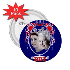 Queen Elizabeth 2012 Jubilee Year 10 Pack Regular Button (round) by artattack4all