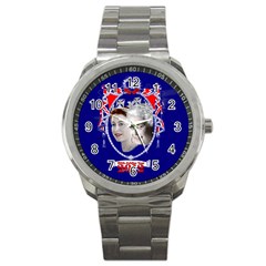 Queen Elizabeth 2012 Jubilee Year Stainless Steel Sports Watch (round)