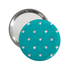 Turquoise Diamond Bling Handbag Mirror