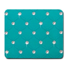 Turquoise Diamond Bling Large Mouse Pad (Rectangle)