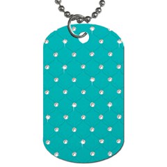 Turquoise Diamond Bling Twin-sided Dog Tag