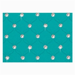 Turquoise Diamond Bling Single-sided Handkerchief