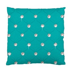 Turquoise Diamond Bling Twin-sided Cushion Case