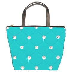 Turquoise Diamond Bling Bucket Handbag