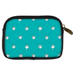 Turquoise Diamond Bling Compact Camera Case Back