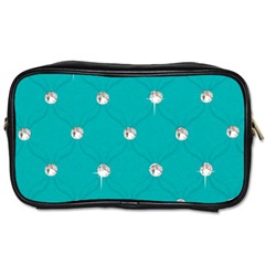 Turquoise Diamond Bling Twin-sided Personal Care Bag