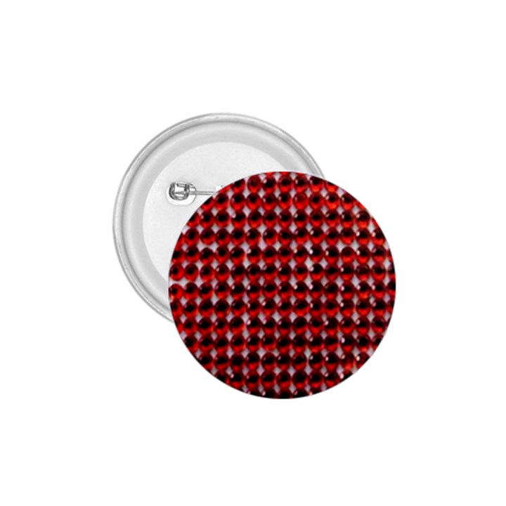 Deep Red Sparkle Bling Small Button (Round)