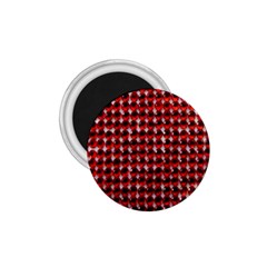 Deep Red Sparkle Bling Small Magnet (round) by artattack4all