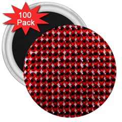 Deep Red Sparkle Bling 100 Pack Large Magnet (round)