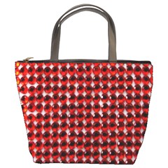 Deep Red Sparkle Bling Bucket Handbag