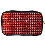 Deep Red Sparkle Bling Twin-sided Personal Care Bag Front
