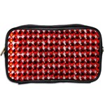 Deep Red Sparkle Bling Twin-sided Personal Care Bag Back