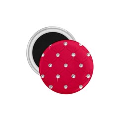 Red Diamond Bling  Small Magnet (round)