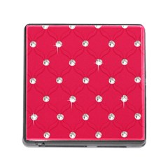 Red Diamond Bling  Card Reader With Storage (square)