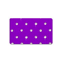 Royal Purple Sparkle Bling Name Card Sticker Magnet