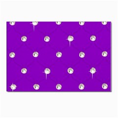 Royal Purple Sparkle Bling 10 Pack Small Postcard by artattack4all