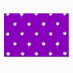 Royal Purple Sparkle Bling 10 Pack Large Postcard