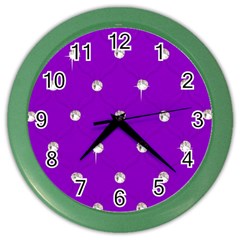 Royal Purple Sparkle Bling Colored Wall Clock by artattack4all