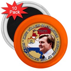 King Willem-alexander 10 Pack Large Magnet (round) by artattack4all