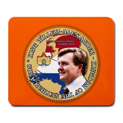 King Willem-alexander Large Mouse Pad (rectangle) by artattack4all