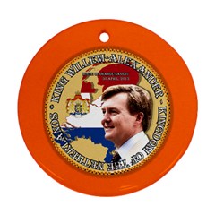 King Willem-alexander Twin-sided Ceramic Ornament (round) by artattack4all