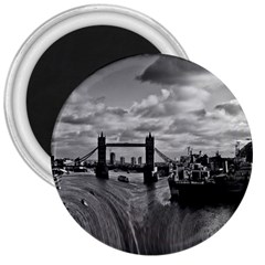 River Thames Waterfall Large Magnet (round) by Londonimages