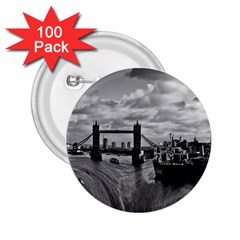 River Thames Waterfall 100 Pack Regular Button (round)