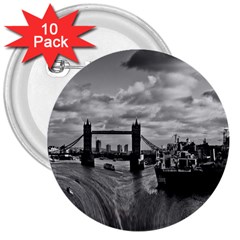 River Thames Waterfall 10 Pack Large Button (round) by Londonimages