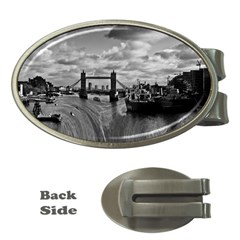 River Thames Waterfall Money Clip (oval) by Londonimages