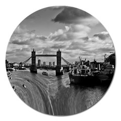 River Thames Waterfall Extra Large Sticker Magnet (round) by Londonimages