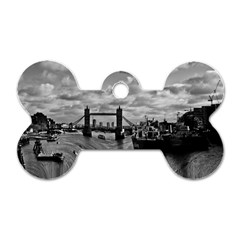 River Thames Waterfall Twin-sided Dog Tag (bone) by Londonimages