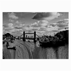 River Thames Waterfall Single-sided Handkerchief by Londonimages