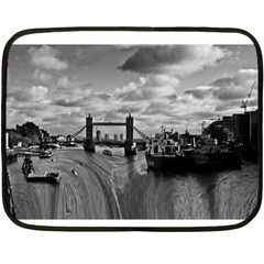 River Thames Waterfall Twin-sided Mini Fleece Blanket by Londonimages