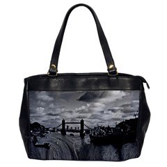 River Thames Waterfall Single-sided Oversized Handbag