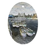 River Thames Art Ceramic Ornament (Oval)