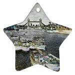River Thames Art Ceramic Ornament (Star)